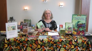 Edith Maxwell with her books
