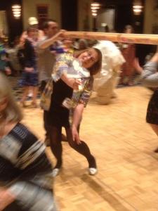 Only Barb could convince Sherry to try the limbo. We didn't win.