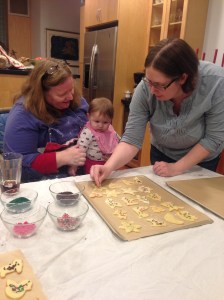 My granddaughter Viola and my daughter-in-law Sunny. Viola will be the 6th generation of my family (at least) to learn to make these cookies.