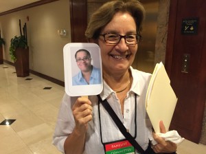 Roberta Islieb aka Lucy Burdette is so happy to see Dru Ann!