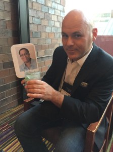 On the way to the banquet Dru stops to have a drink with private investigator and author John Nardizzi.