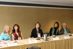 Edith with Daryl Wood Gerber, Nancy J. Parra, Penny Warner and Jenn McKinlay