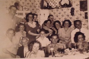 Aunt Eveyln is seated in the front row in the black jacket. My Dad is the young boy in the middle.