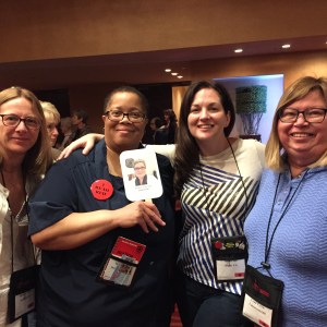 Jacki with blogger Dru Ann Love, Aimee Hix, and friends.