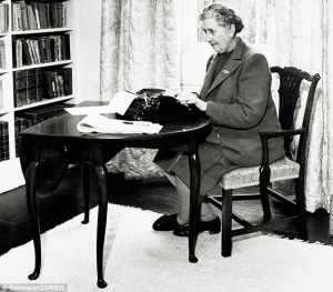 Agatha Christie writing