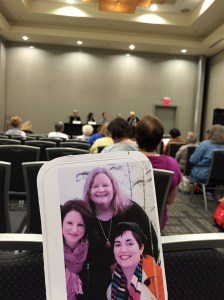 The Wickeds go to a panel moderated by Catronia McPherson and panelists Kaitlyn Dunnett and Leslie Budewitz.