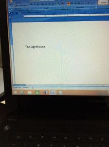 My first attempt -- at least I had a title. 