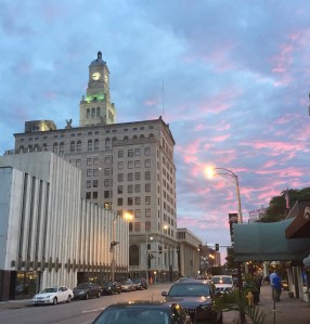 I worked in the tall building which was a bank.
