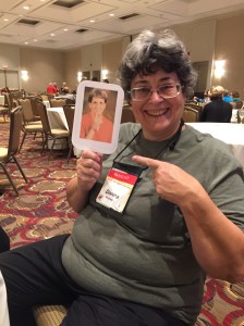 The first person Ginger meets is author Donna Andrews! 