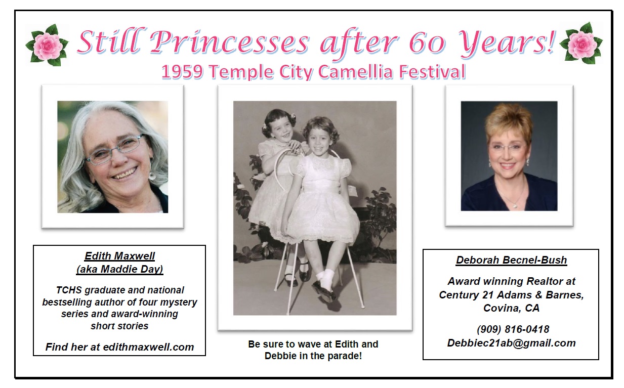Pictures of Edith and Debbie as princesses and now in ad.