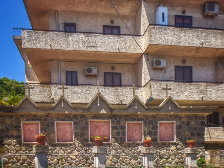 A balcony, much like Angela's