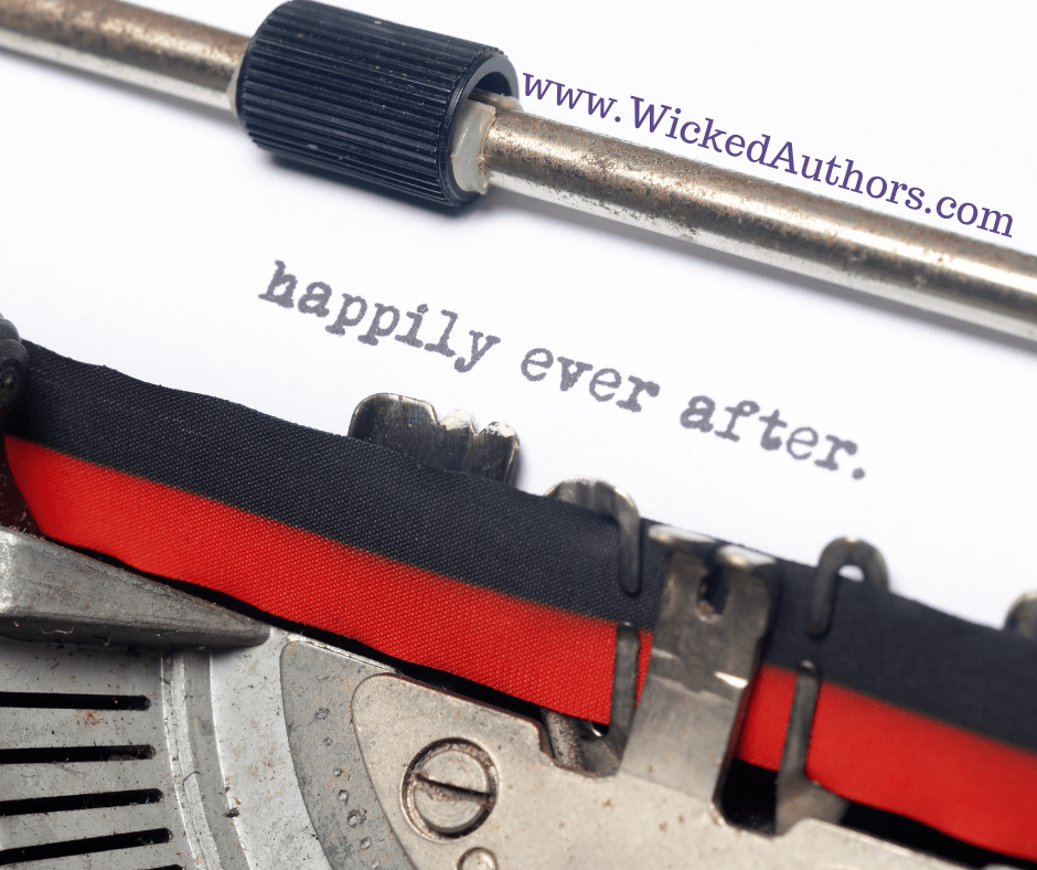 image of a typewriter with happily ever after typed on the page
